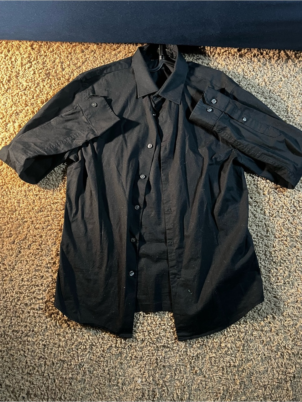 Banana Republic Black Short-Sleeve Shirt Jacket